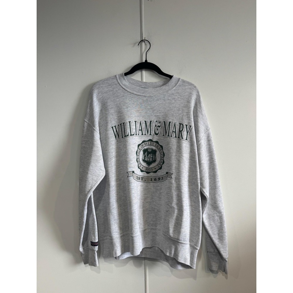 Vintage William & Mary University Sweatshirt Mens Large Gray NCAA JanSport USA